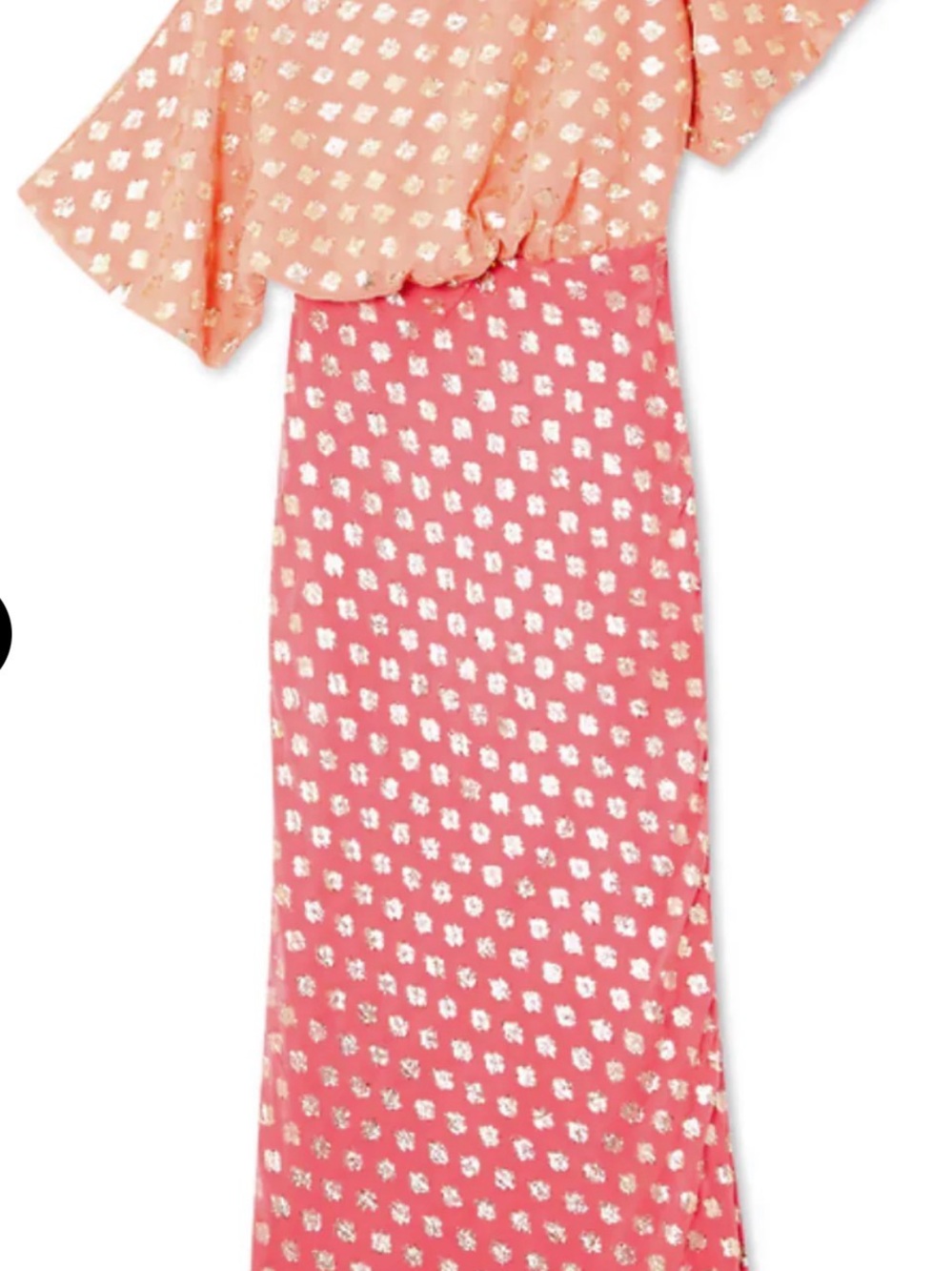 Never Fully Dressed Pink and Cream Printed Two-Piece Dress - Picture 3 of 6